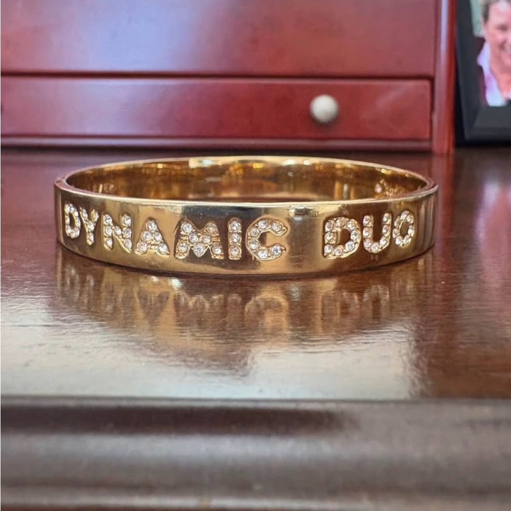 Gold Kate Spade 'Dynamic Duo' Bangle